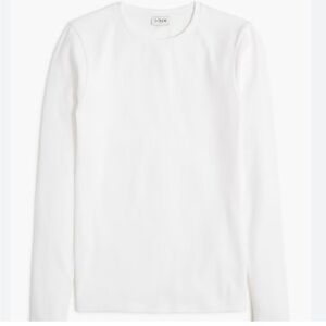 J crew white Long-sleeve ribbed everyday tee